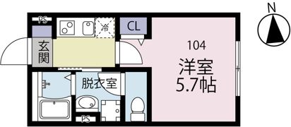 （仮称）藤崎4丁目新築アパートの間取り画像