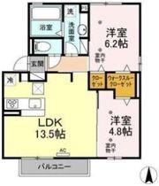 シュエット Bの間取り画像