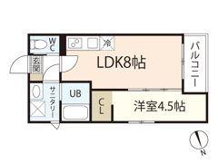 レジデンシャル廿日市駅前の間取り画像