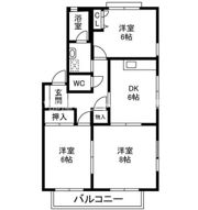 サンフィールド春日Aの間取り画像