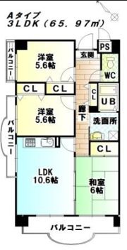 インペリアル上新庄の間取り画像
