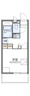 レオパレスピースフル 稲月の間取り画像