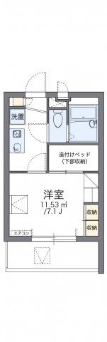 レオパレスハーバーサイドW棟の間取り画像