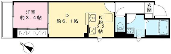 Plaisir京町堀の間取り画像