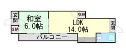 レジデンス城の下の間取り画像
