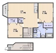 ファルファレエストA棟の間取り画像