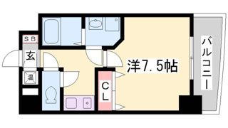 アスヴェル神戸元町の間取り画像