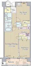 PRIME URBAN 東中野 COURTの間取り画像
