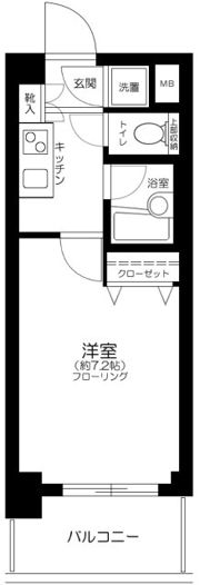 パレステュディオ日本橋浜町駅前の間取り画像