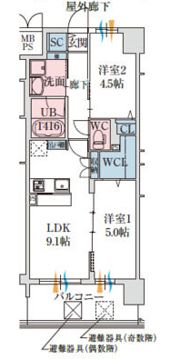 スプランディッド大阪ベイサイドDUEの間取り画像