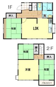 岡田宅貸家の間取り画像