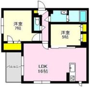リアンジュショコラ Bの間取り画像