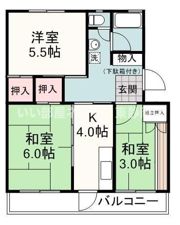 松富団地の間取り画像