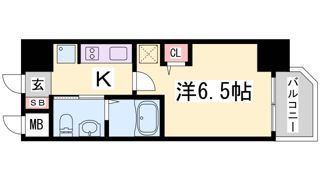 エステムコート三宮EASTⅢラヴィッサの間取り画像