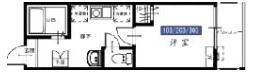 MELDIA新河岸の間取り画像