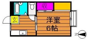 コーポ吉備路Aの間取り画像