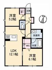シャーメゾンファンスタの間取り画像