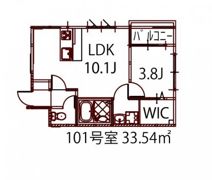 リノリノアパートメント広島エキキタの間取り画像