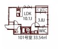 リノリノアパートメント広島エキキタの間取り画像