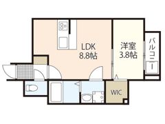 リノリノアパートメント広島エキキタの間取り画像