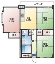 マンション ニッソーの間取り画像