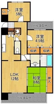 サンパーク嵐山408号の間取り画像
