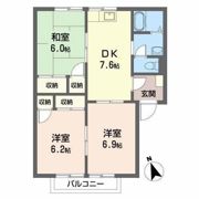 フレグランス南久米 C棟の間取り画像
