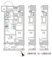 パークアクシス日本橋茅場町ステーションゲートの間取り画像