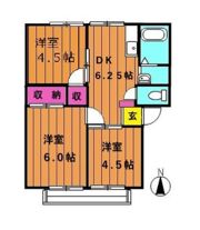 メゾン有明 Cの間取り画像
