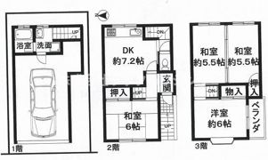 堀溝1丁目戸建の間取り画像