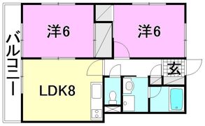 アイリス大英越智の間取り画像