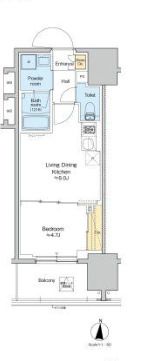proud flat kinshicho westの間取り画像