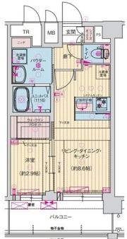 プレサンス東小橋エレディータの間取り画像