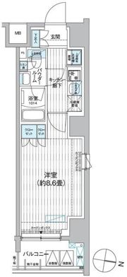 プレミアムフラットひばりヶ丘駅前の間取り画像