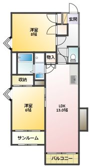 グランシャンボールの間取り画像