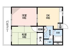 ドミール若宮Bの間取り画像