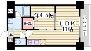 グレンパーク兵庫駅前の間取り画像