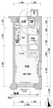 メインステージ桜上水の間取り画像