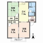 フレグランス南久米 C棟の間取り画像