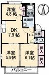 ハイツ西光寺 C棟の間取り画像
