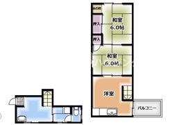 楠公2丁目テラスハウスの間取り画像