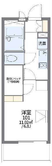 レオパレスユーフォリアの間取り画像
