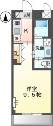 ユニヴァリィ高松中央の間取り画像