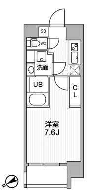 シーズンフラッツ浅草橋の間取り画像