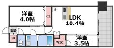 スプランディッドあびこ駅前の間取り画像