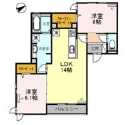 ラ メゾン ド ボヌール桜塚 Bの間取り画像