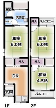 石原町貸家の間取り画像