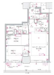 ジオタワー大阪十三の間取り画像