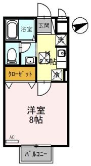 ホワイティ下馬 Bの間取り画像