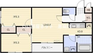 Three R 千歳(スリーアール)の間取り画像